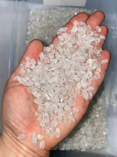 Clear quartz chips concept study